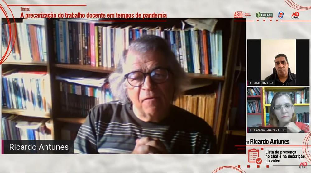 LIVE com Ricardo Antunes sobre a precarização do trabalho docente em tempos de pandemia.