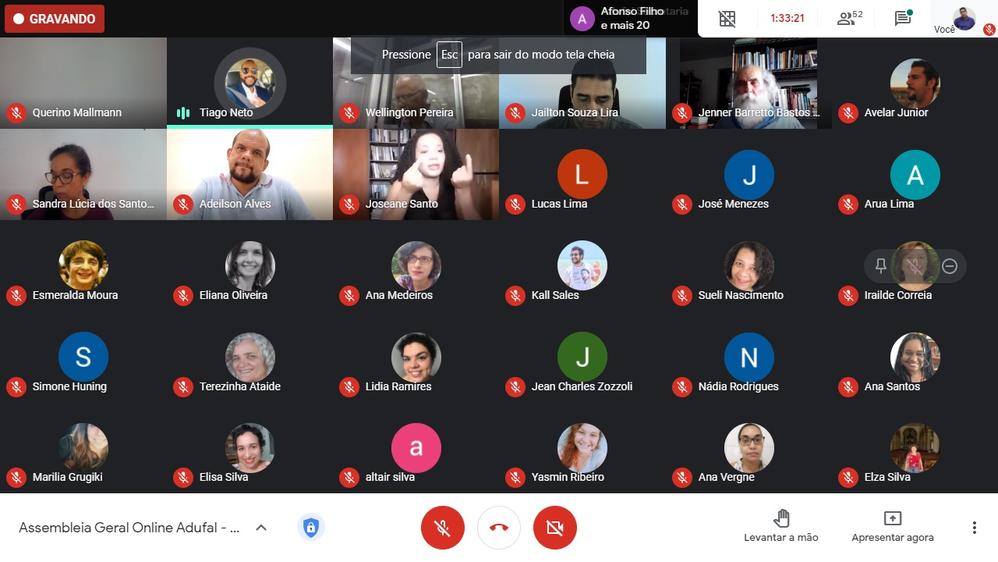 Assembleia realizada após as plenárias setoriais.