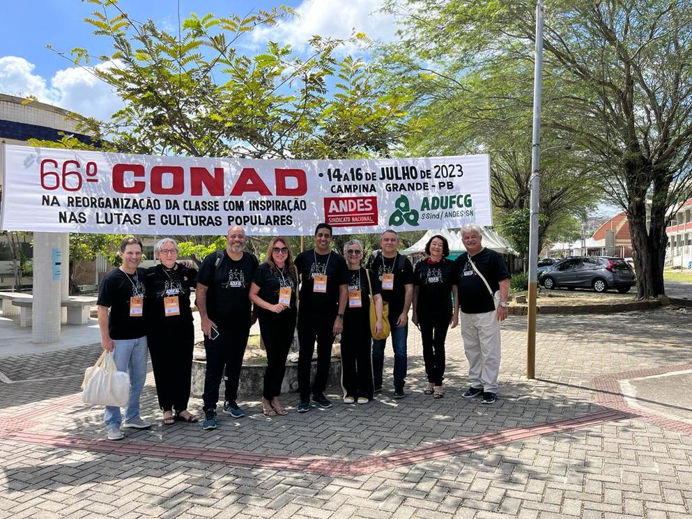Delegação da Adufal no 66º Conad do Andes-SN, que ocorreu em Campina Grande (Paraíba), em julho..