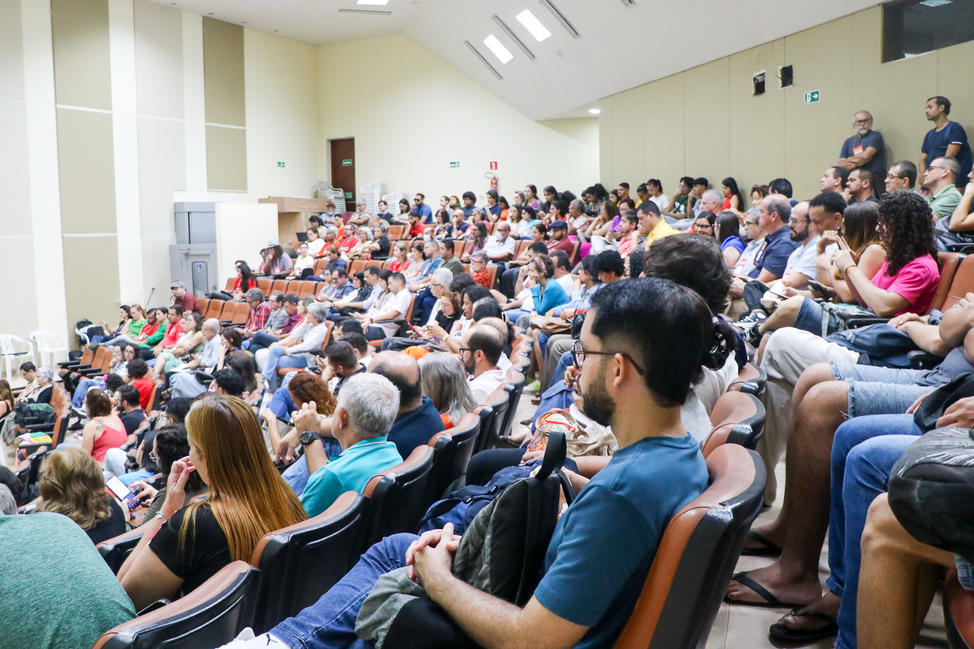 No total, 192 docentes participaram da assembleia setorial do Campus A. C. Simões, em Maceió. Foto: Vanessa Ataíde/Ascom Adufal