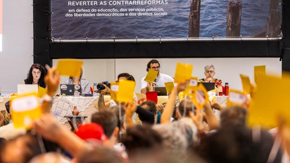 Docentes aprovaram construção de greve nas Federais durante o 42º Congresso do Andes-SN, realizado entre os dias 26 de fevereiro e 1 de março deste ano. Foto: reprodução/Andes-SN