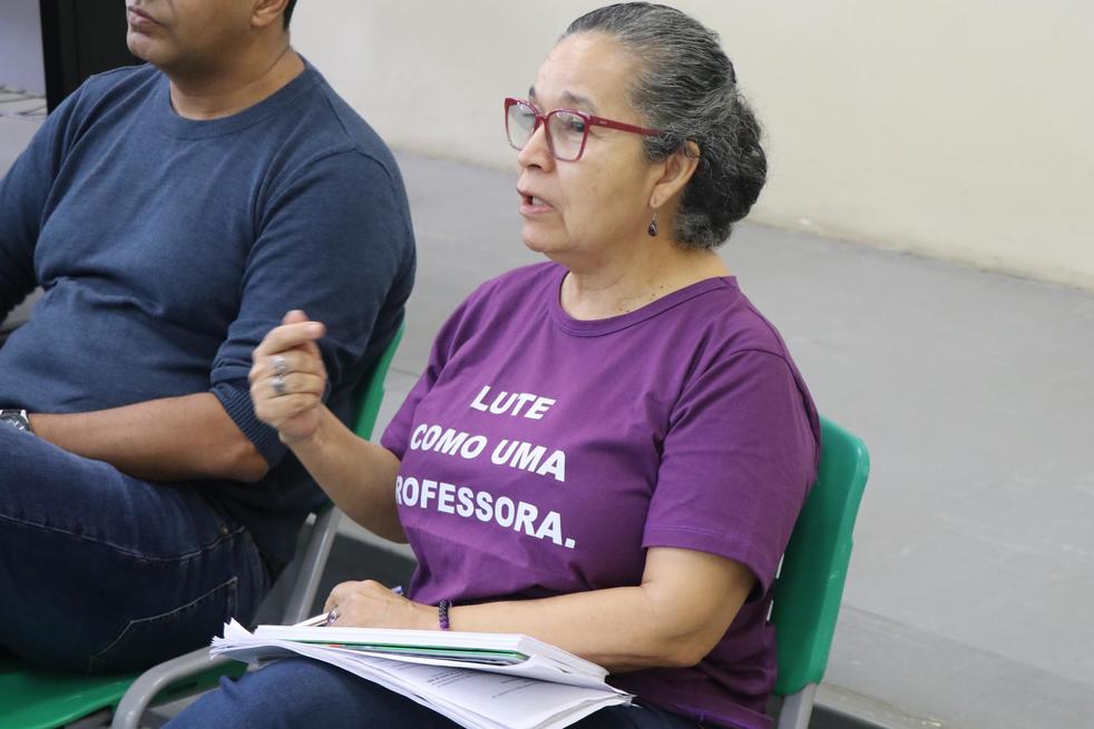 Diretora de Política Sindical, professora Sandra Lira. Foto: Karina Dantas/Ascom Adufal