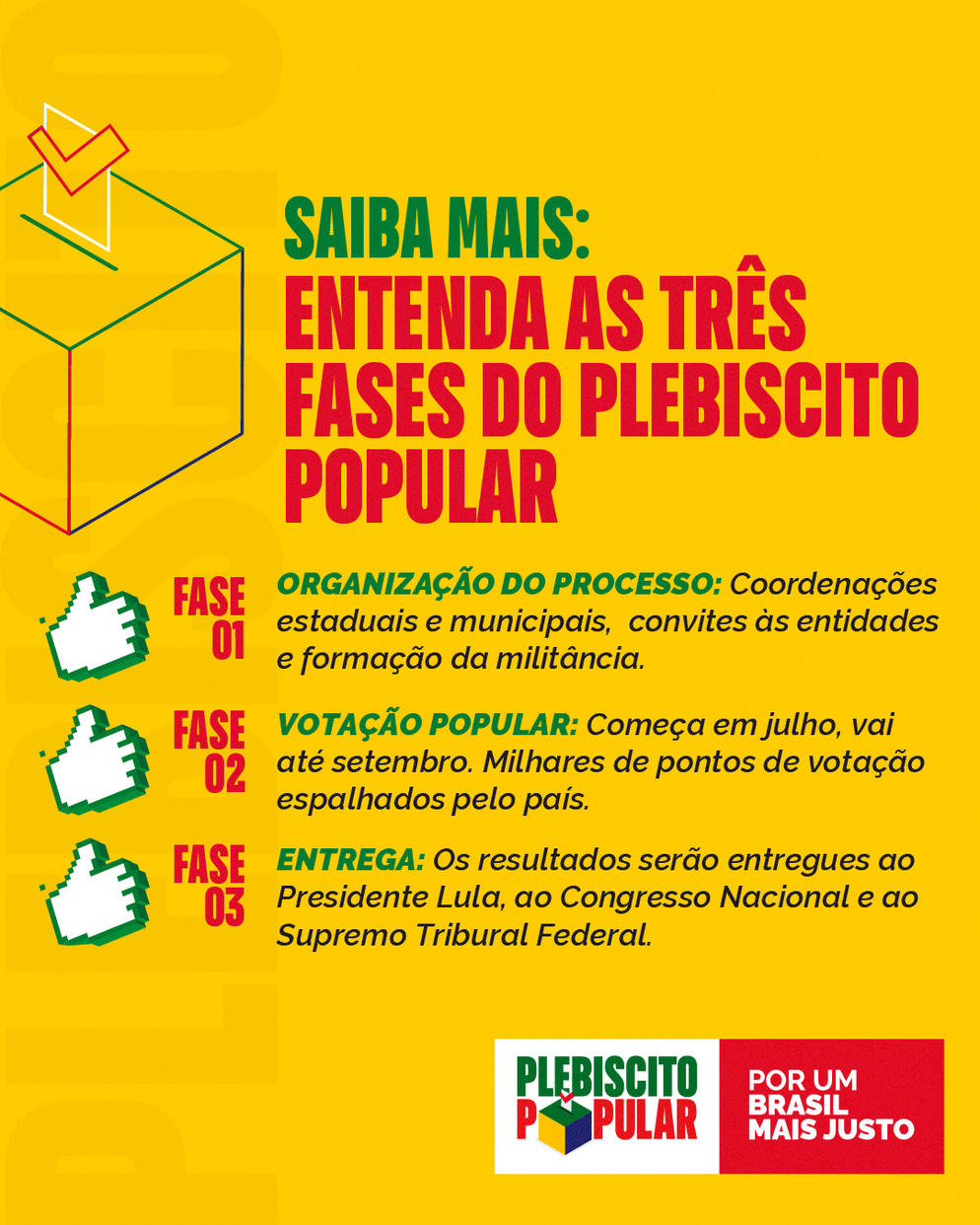 Card: Divulgação/Plebiscito Popular 2025